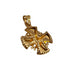 14K Gold Modern Domed Jerusalem Cross Necklace
